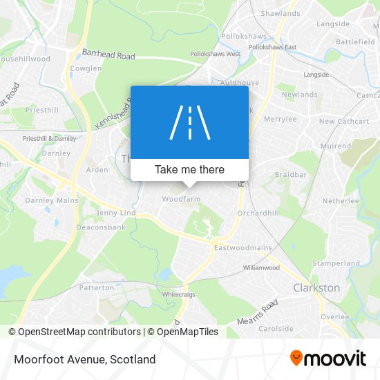 Moorfoot Avenue map