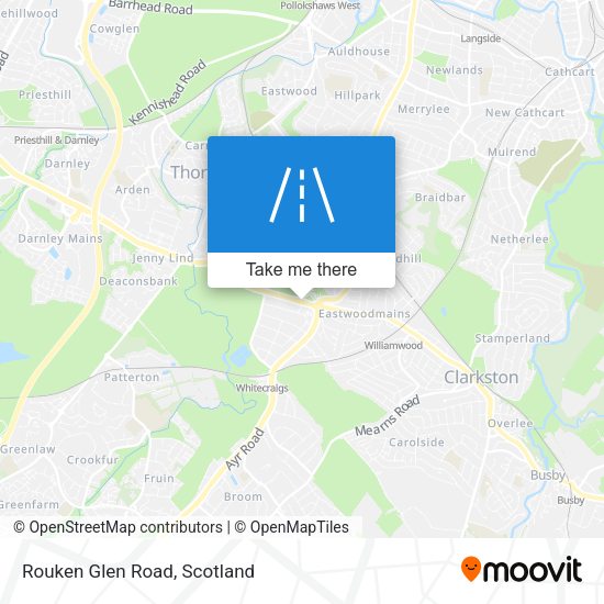 Rouken Glen Road map