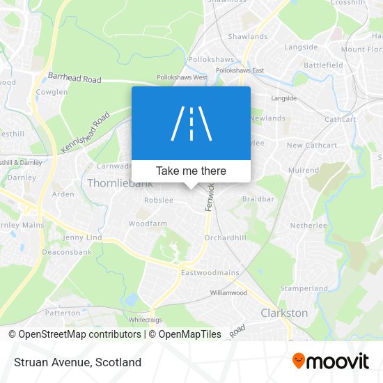 Struan Avenue map