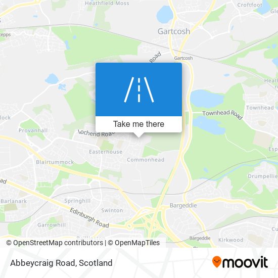 Abbeycraig Road map