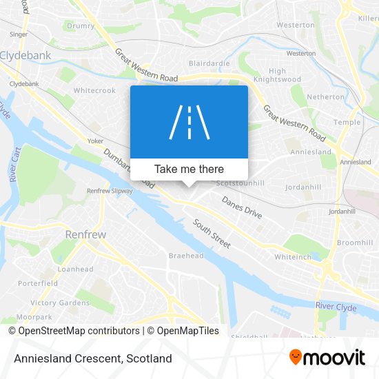 Anniesland Crescent map