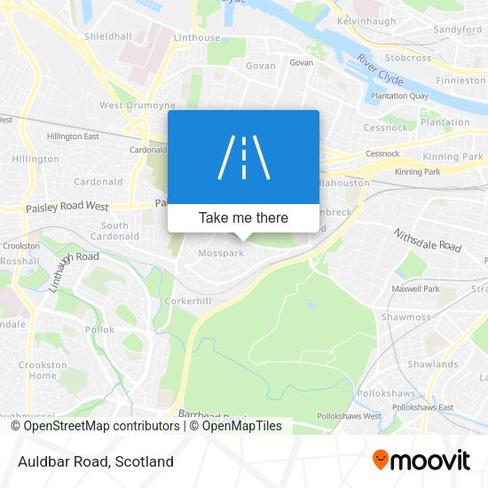 Auldbar Road map