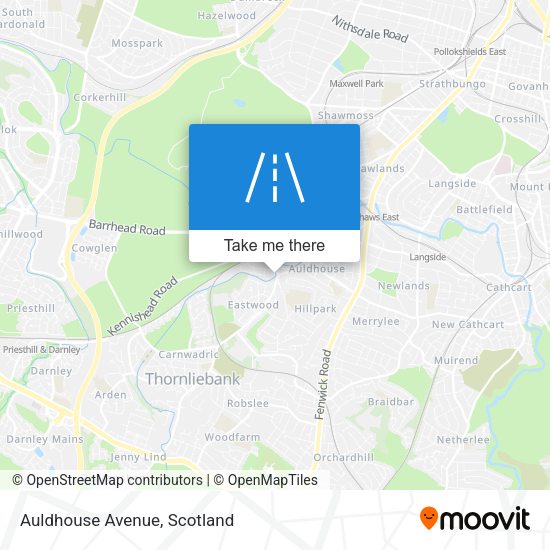 Auldhouse Avenue map