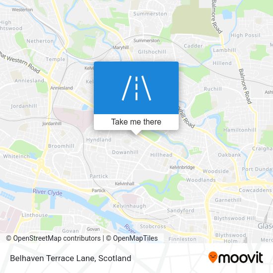 Belhaven Terrace Lane map