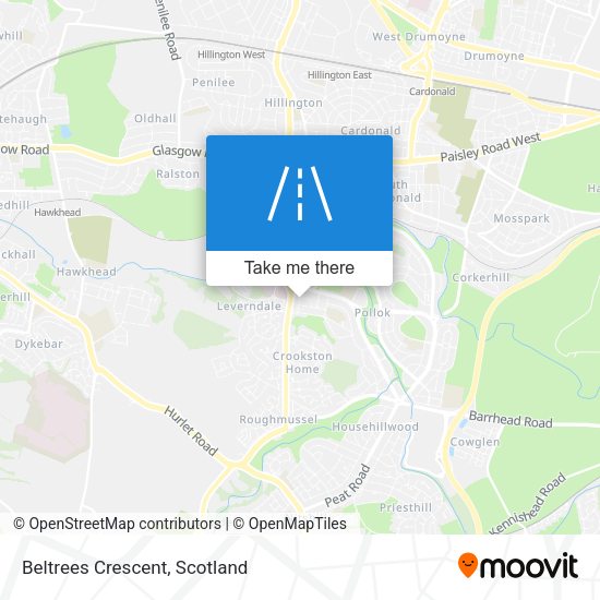 Beltrees Crescent map
