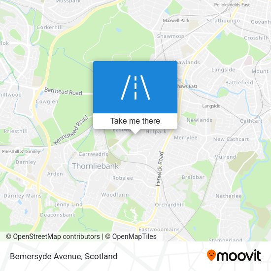 Bemersyde Avenue map
