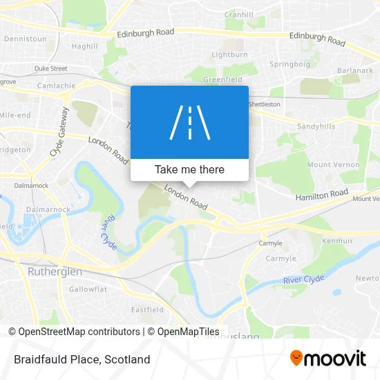 Braidfauld Place map
