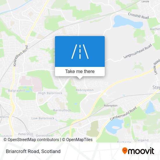 Briarcroft Road map