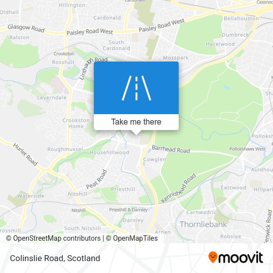 Colinslie Road map