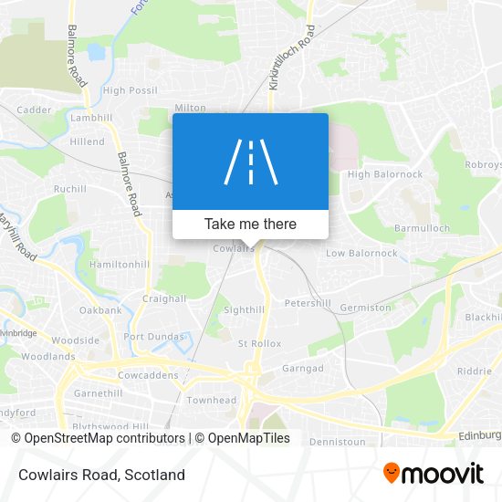 Cowlairs Road map