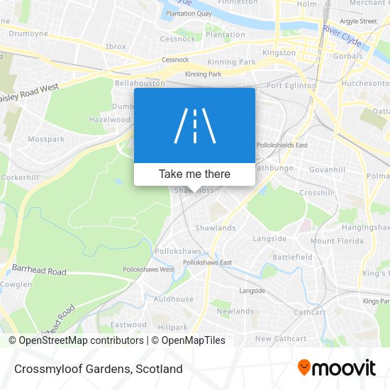 Crossmyloof Gardens map