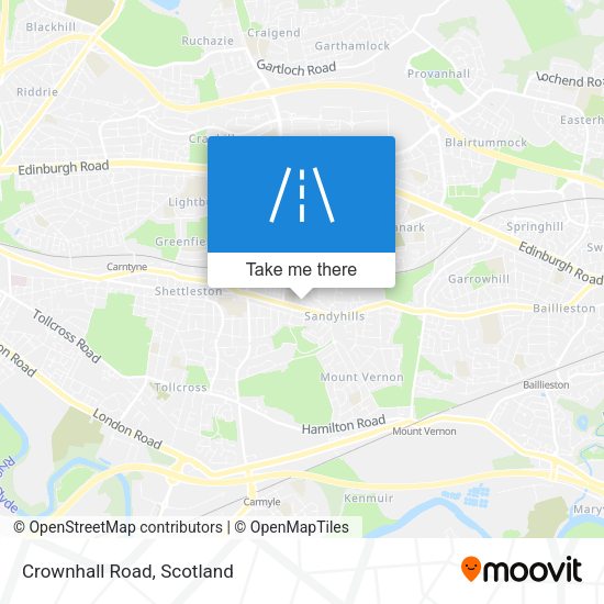 Crownhall Road map