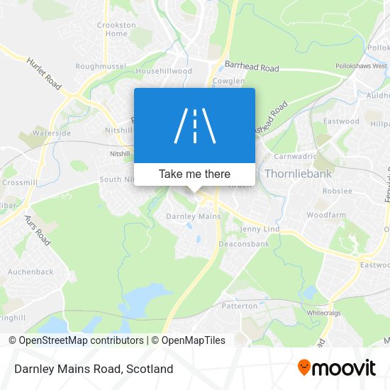 Darnley Mains Road map