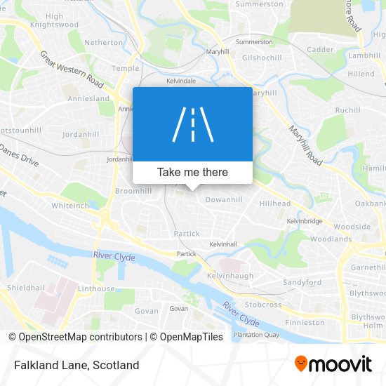 Falkland Lane map