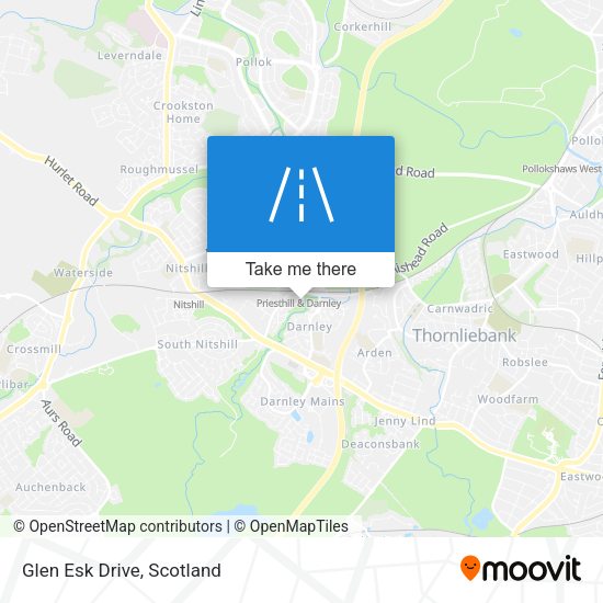 Glen Esk Drive map