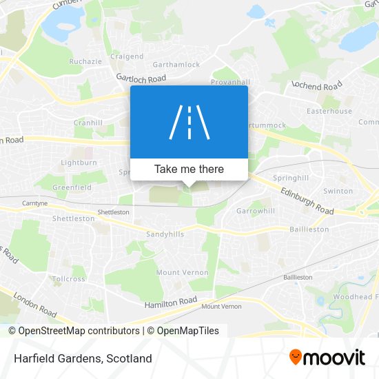 Harfield Gardens map