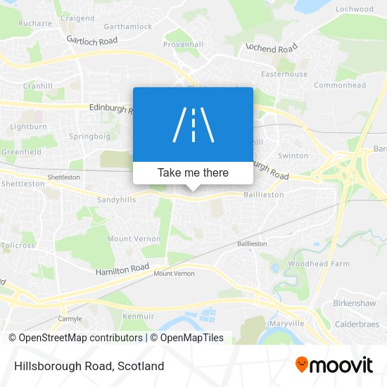 Hillsborough Road map