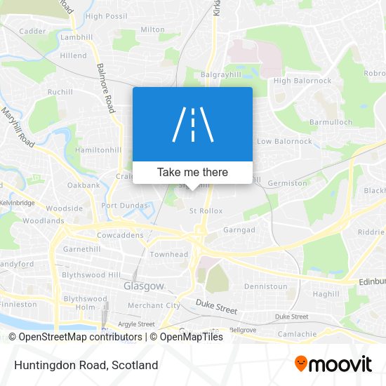 Huntingdon Road map