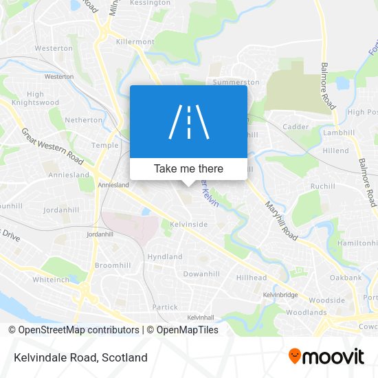 Kelvindale Road map