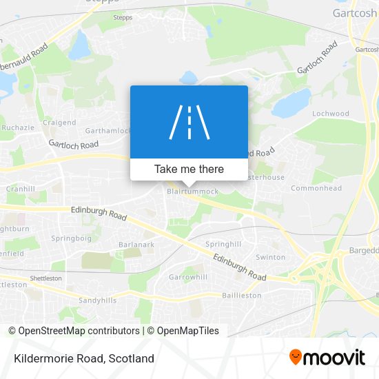 Kildermorie Road map
