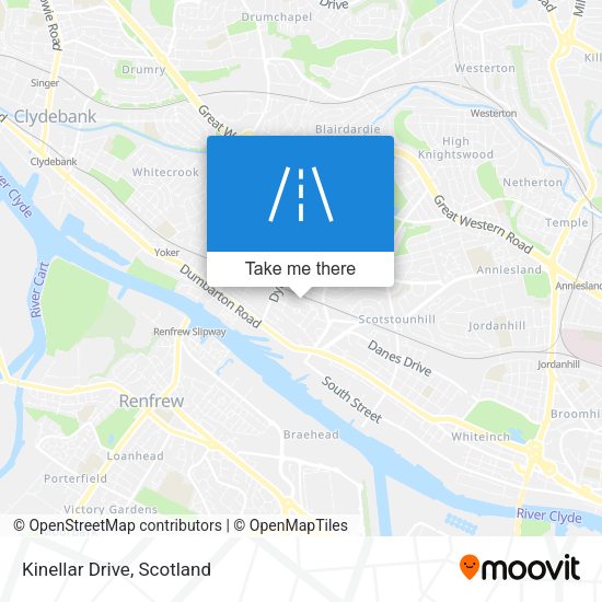 Kinellar Drive map