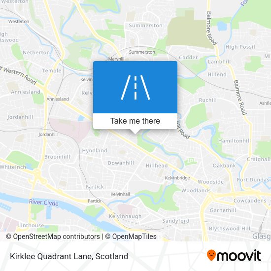 Kirklee Quadrant Lane map