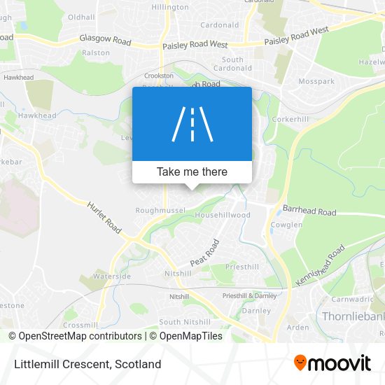 Littlemill Crescent map