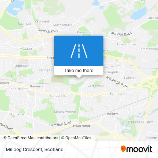 Millbeg Crescent map