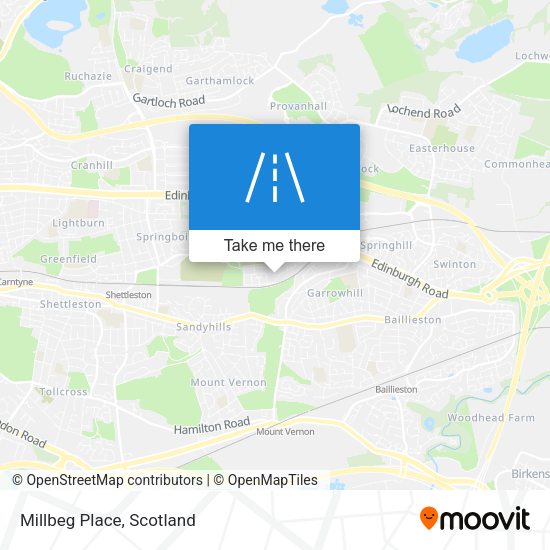 Millbeg Place map