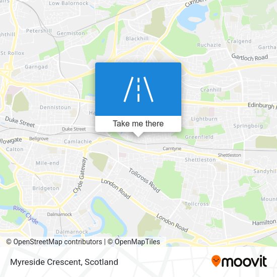 Myreside Crescent map