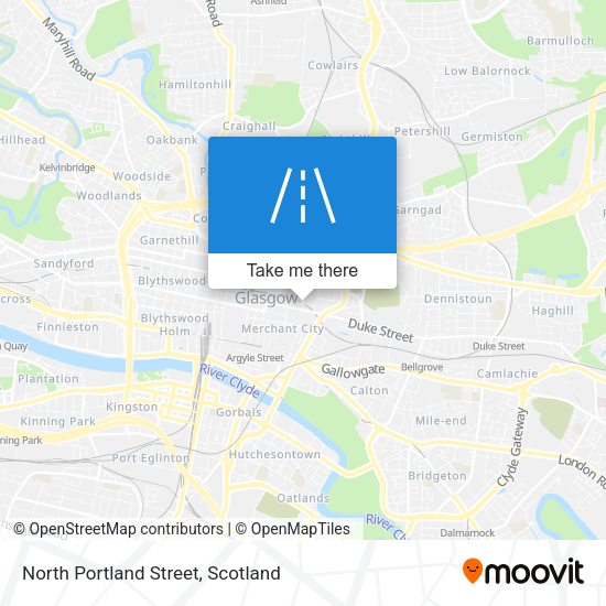 North Portland Street map