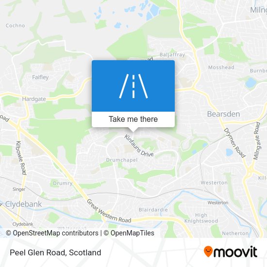 Peel Glen Road map