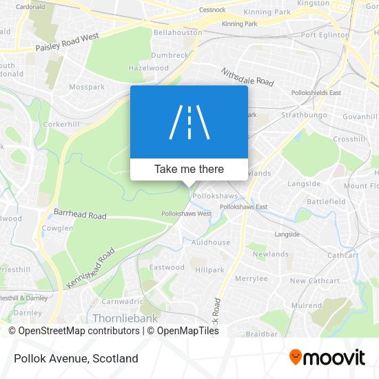 Pollok Avenue map