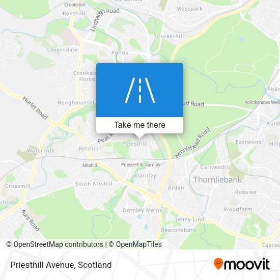 Priesthill Avenue map