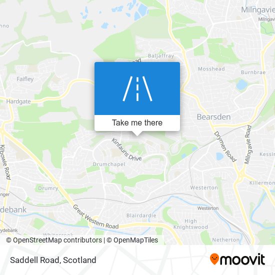 Saddell Road map