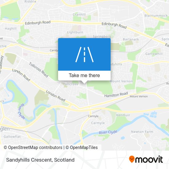Sandyhills Crescent map