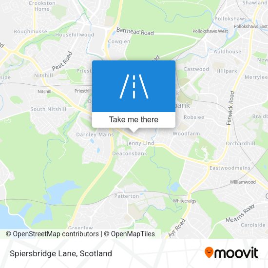 Spiersbridge Lane map