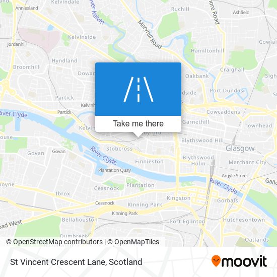 St Vincent Crescent Lane map