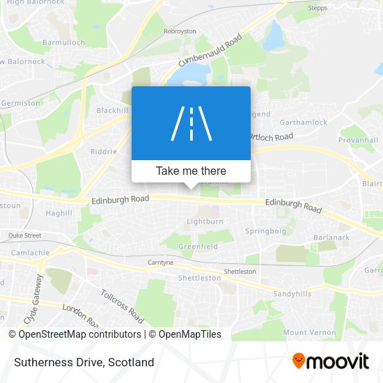 Sutherness Drive map