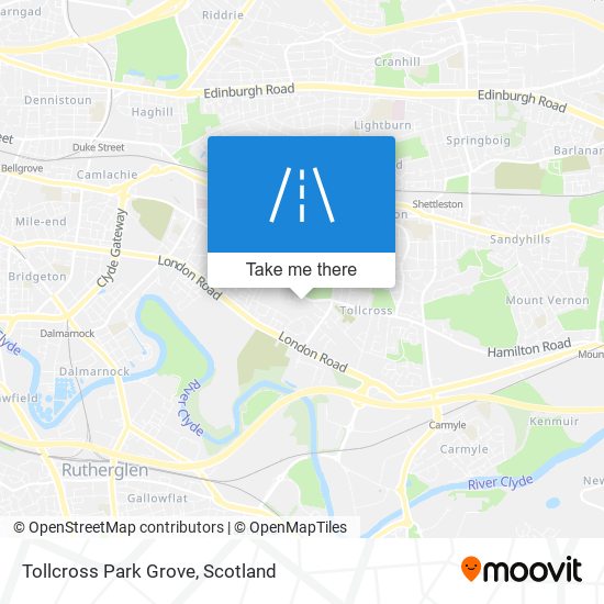 Tollcross Park Grove map