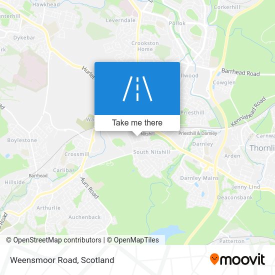 Weensmoor Road map