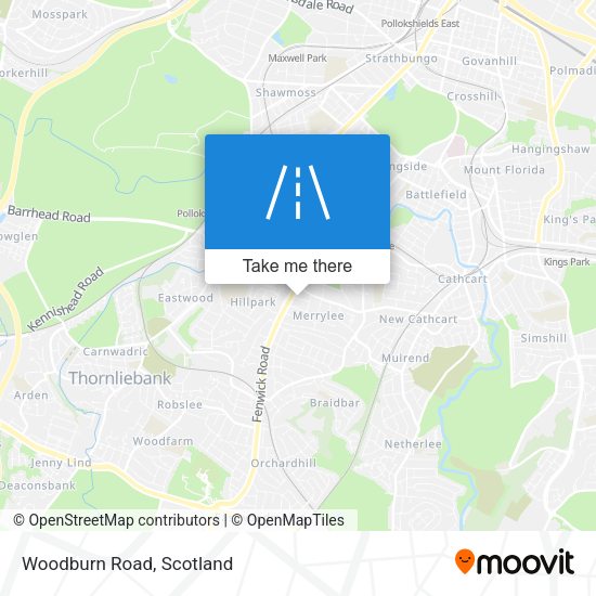 Woodburn Road map