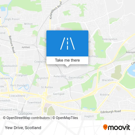 Yew Drive map