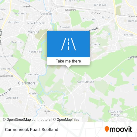 Carmunnock Road map