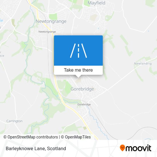 Barleyknowe Lane map