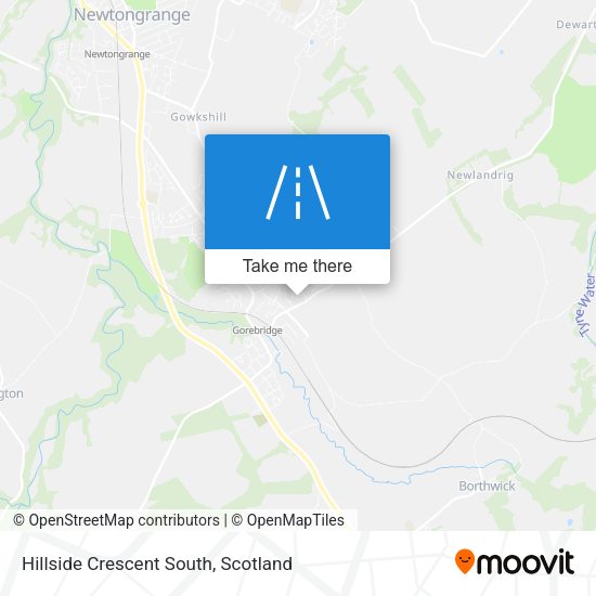 Hillside Crescent South map