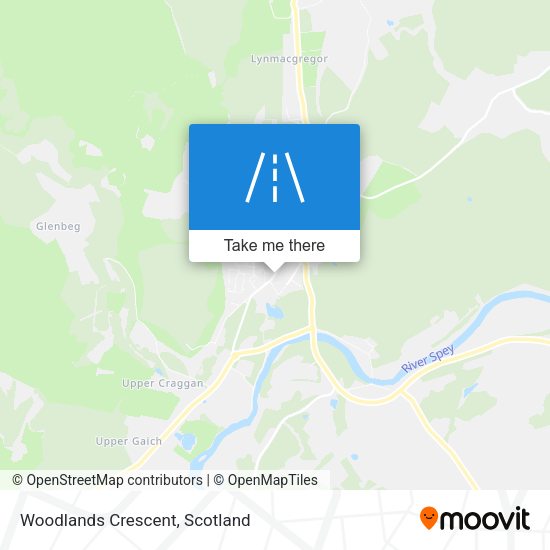 Woodlands Crescent map