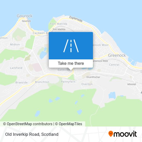 Old Inverkip Road map