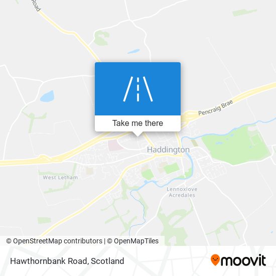 Hawthornbank Road map
