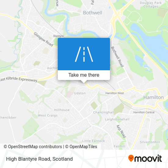 High Blantyre Road map